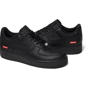 Supreme Nike Air Force 1 Black RARE Mens Size 4 / 5.5W Style #CU9225-001